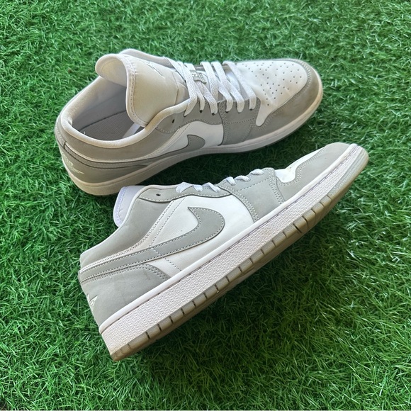 Nike Air Jordan Low White Wolf Grey Aluminum - Picture 13 of 14